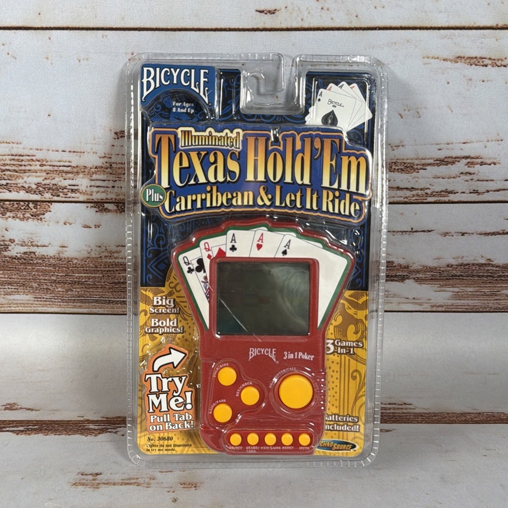 New Factory Sealed Bicycle Illuminated Texas Hold Em + Carribean & Let It Ride